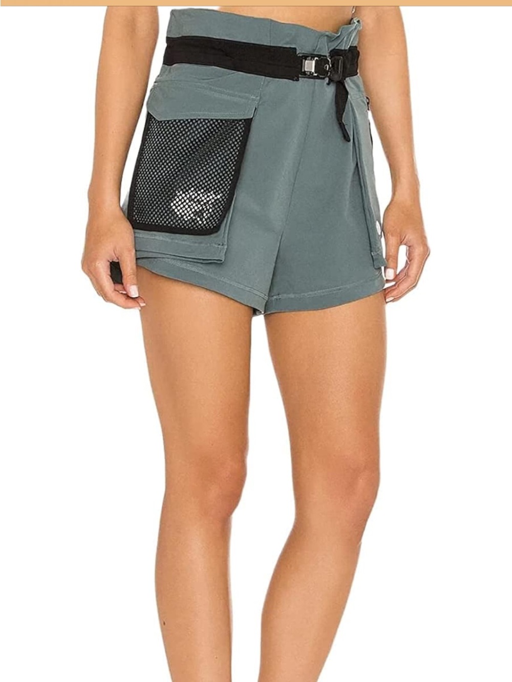 Nike Women's Naomi Osaka Tennis Utility Shorts, Green/Black, Large